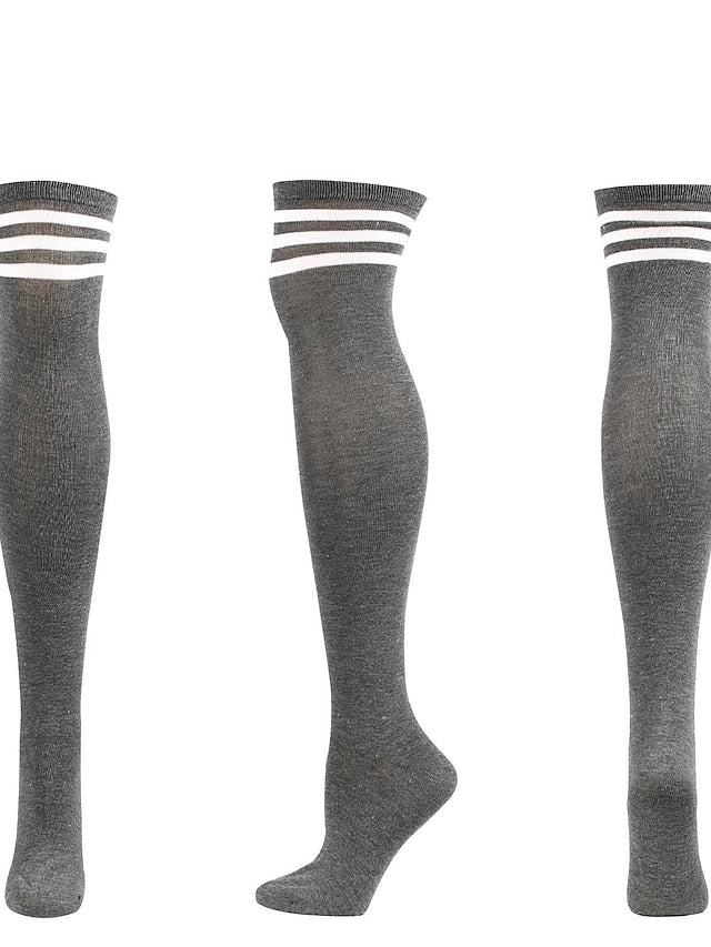 Knee High Socks Party Daily Polyester Spandex Casual Classic Warm Cute 1 Pair for Women