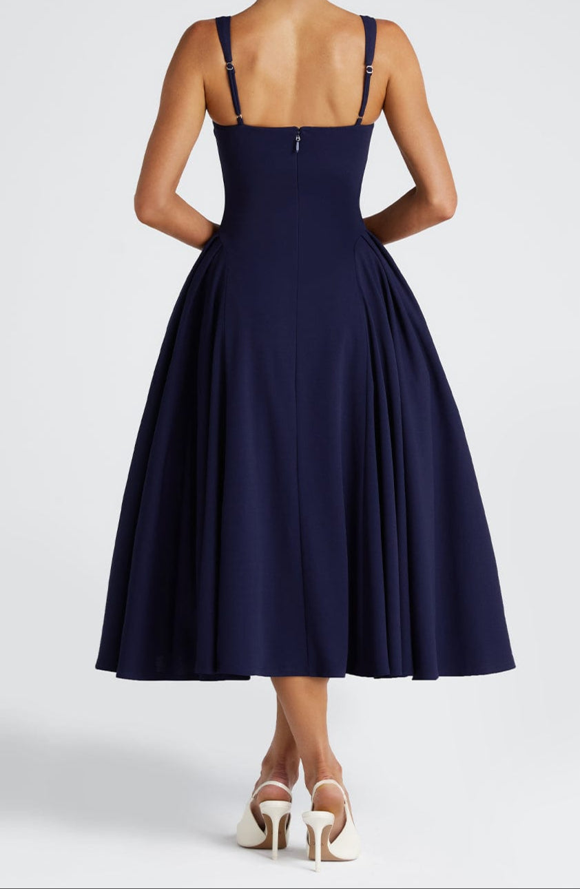 Venice Midi Dress - Navy