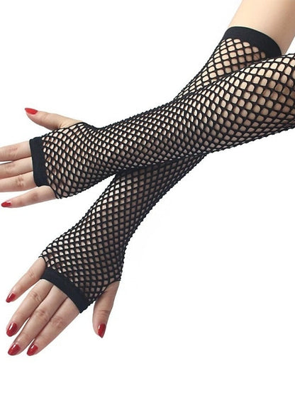 Gloves Fingerless Gloves Party Evening Gift Holiday Polyester Vacation Simple Sexy 1 Pair for Women