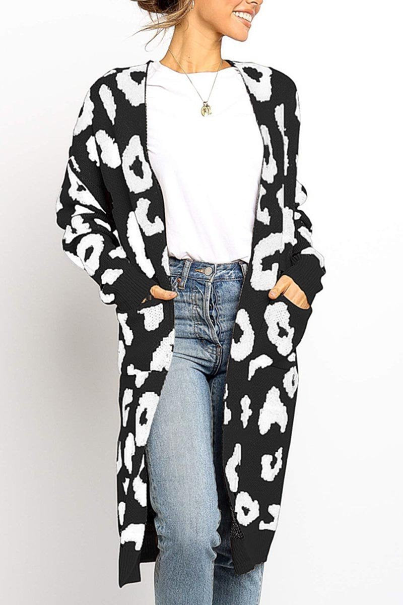 Leopard Print Sweet Comfy Cardigan Tops Sweater(3 Colors)