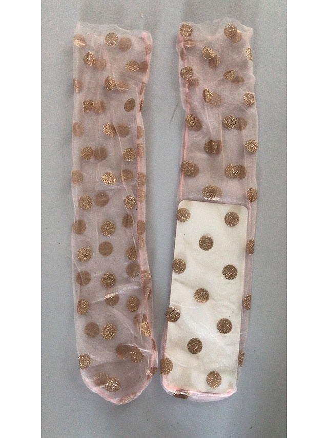 Tulle Socks Outdoor Daily Summer Spring Polyester Simple 1 Pair for Women