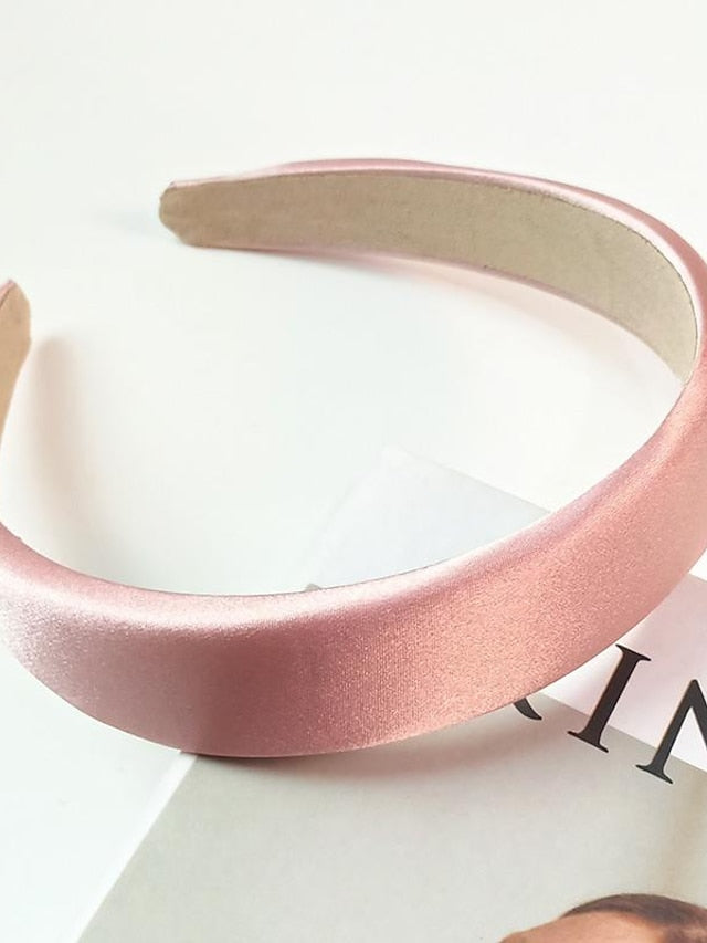 Girls' Headbands Headband For Daily Fabric 15A Satin Black 3A Satin Nude Apricot 2A Satin Champagne for Women