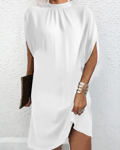 Round Neck Loose Bat Sleeve Dress
