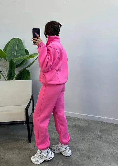 Oversized Zip-Up Hoodie and Jogger Set