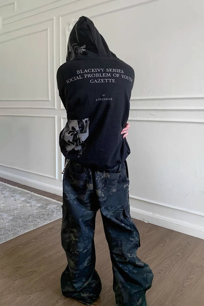 Gothic Punk Zipper Hoodie