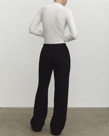 Half Turtleneck Beveled Long Sleeve Sweater