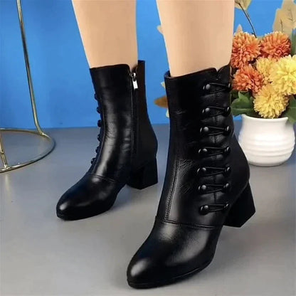 Classic Vegan Smooth Boots with Heel for Women | Ideal for Everyday Wear