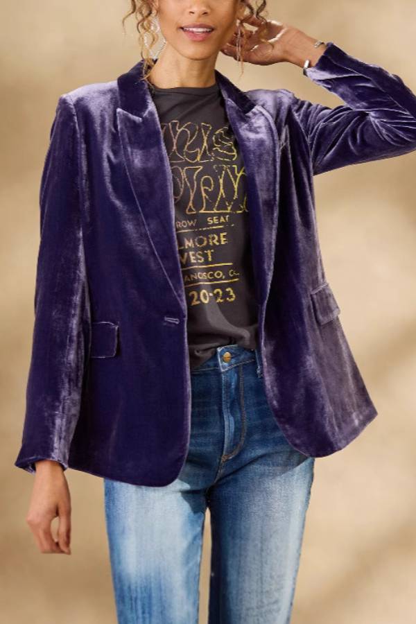 Gold Velvet Casual Women's Short Suit