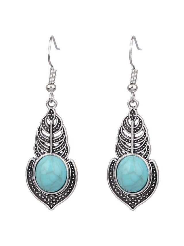 1 Pair Hanging Earrings For Daily Alloy Classic Totem Series for Women