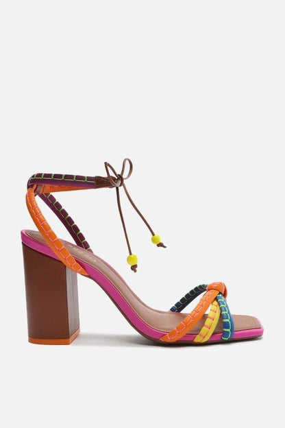 Ciara Block Heel Knot Strap Sandals