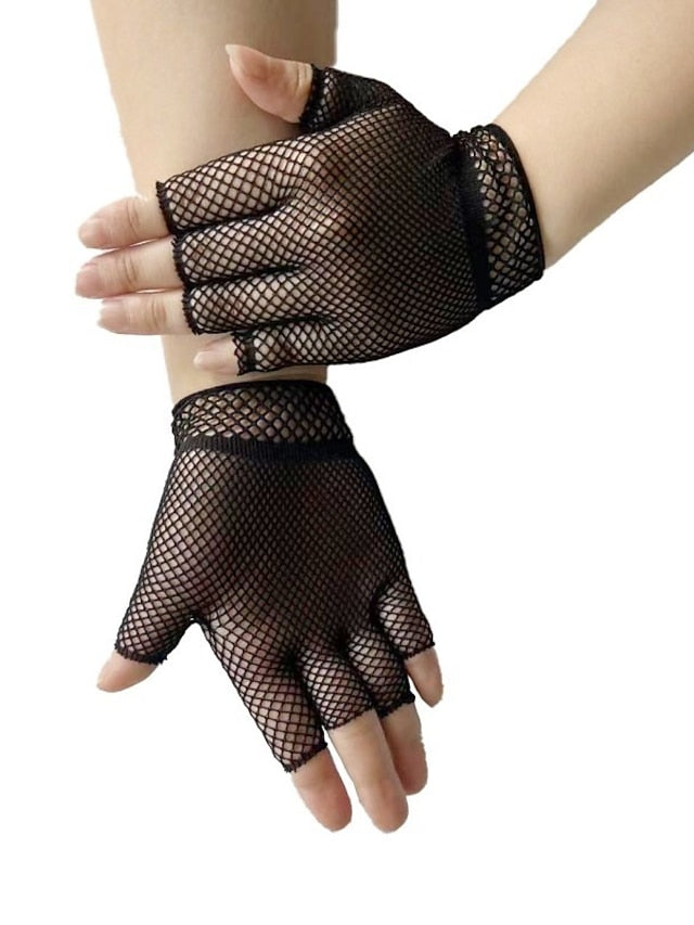 Gloves Fingerless Gloves Party Evening Gift Daily Nylon Simple Casual Sexy 1 Pair for Women