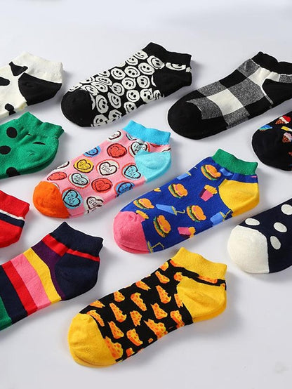 Anckle Socks Low Cut Socks Office Work Daily Animal Dot Spandex Nylon Cotton Basic Casual Classic 1 Pair for Women