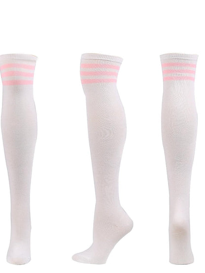 Knee High Socks Party Daily Polyester Spandex Casual Classic Warm Cute 1 Pair for Women