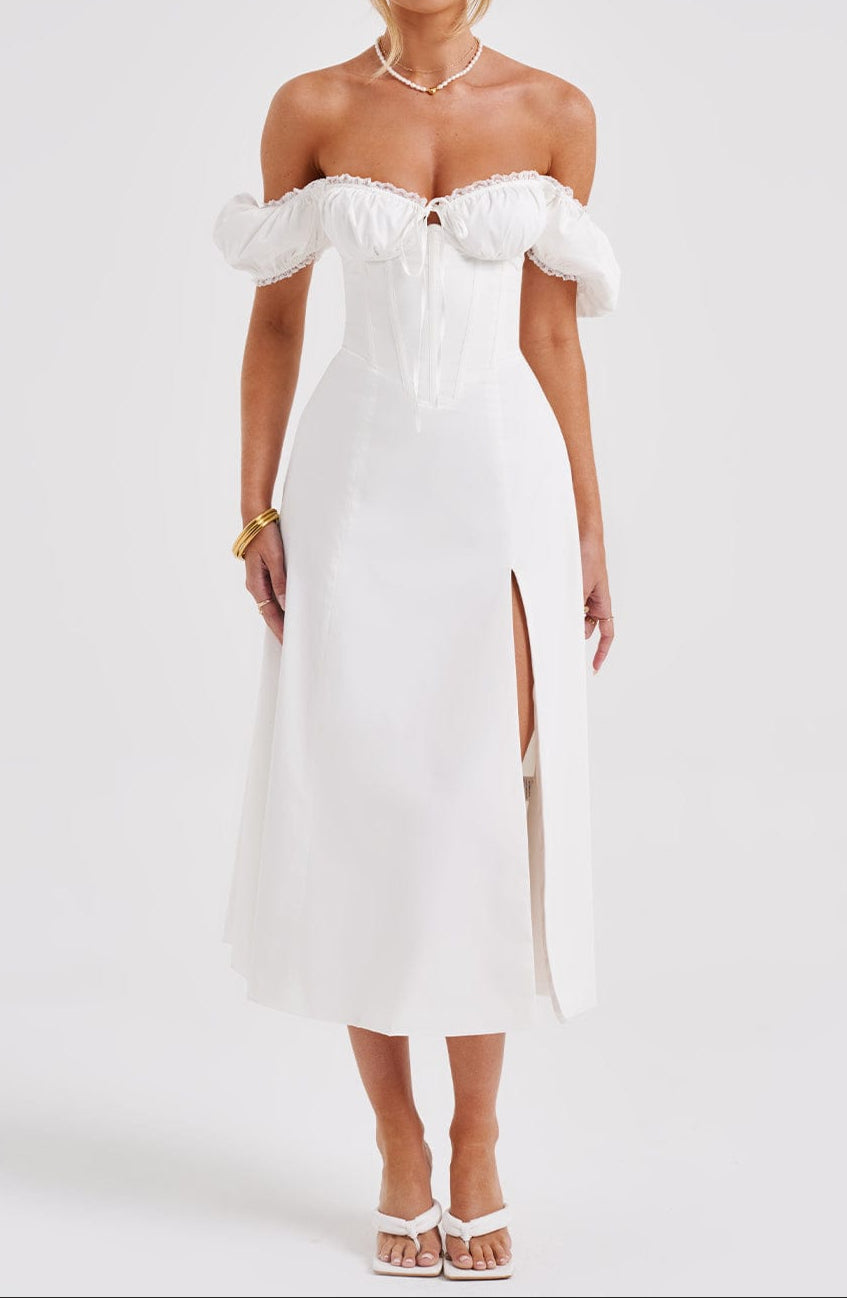 Daniela Midi Dress - Ivory