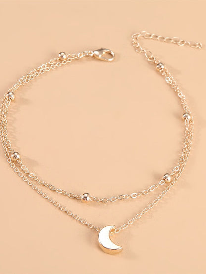Fashion Outdoor Moon Anklet for Women