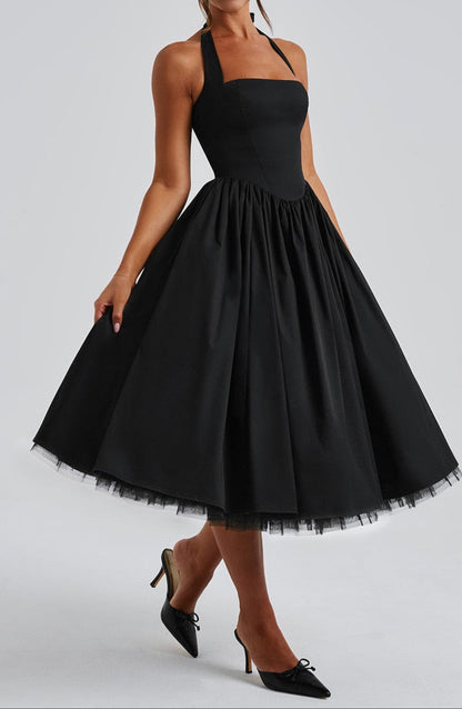 Nicole Midi Dress - Black