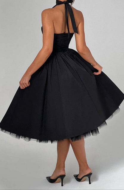 Nicole Midi Dress - Black