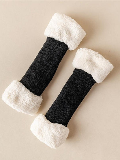 Leg Warmers Boot Cuffs Thick Winter Warm Socks Home Daily Solid Color Polyester Spandex Basic Classic Warm Casual 1 Pair for Women