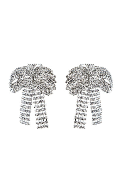 Crystal-embellished Bow Earrings