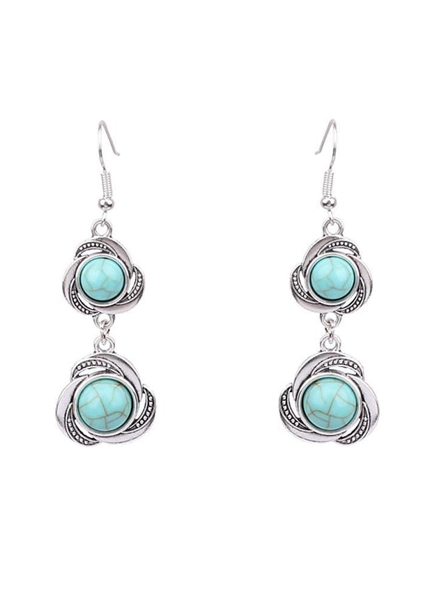 1 Pair Hanging Earrings For Daily Alloy Classic Totem Series for Women