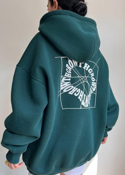 Casual Logo Hoodie - Oversized Long Sleeve Comfort
