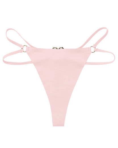 Seamless One-Piece Metal Ring Pure Lust Sexy Thong