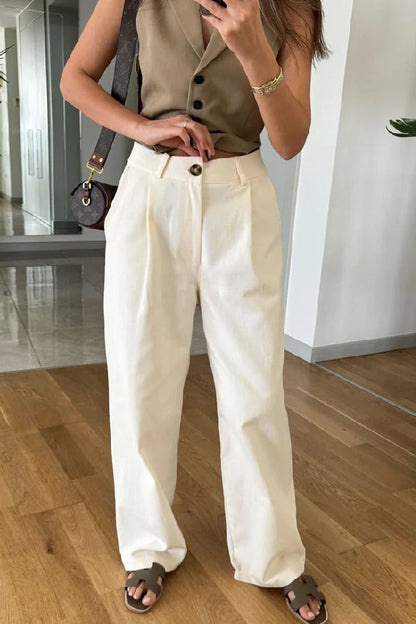 Casual Lasel Vest \u0026 Pants Two-Piece Set