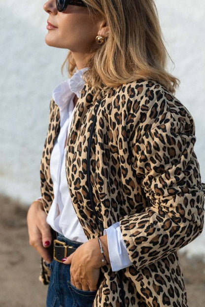Quilted Leopard-print Jacket
