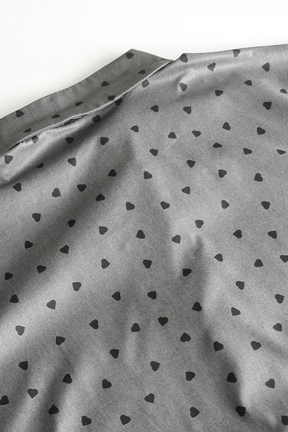 Lace Cuff Polka Dot Collar Blouse