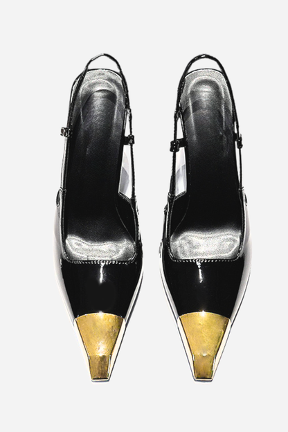 Salome Buckle Slingblack Pumps