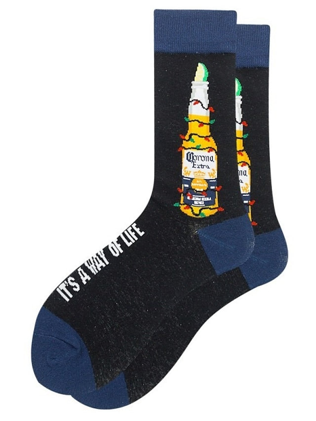 Unisex Crew Socks Work Daily Holiday Animal Patterned Dot Flower Polyester Cotton Simple Casual Lolita Casual Cute Casual / Daily 1 Pair for Women