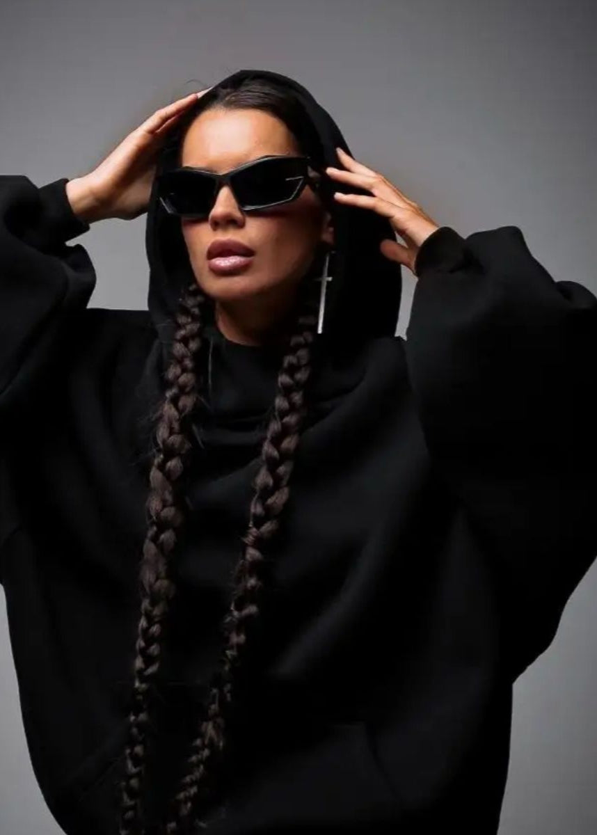 Reload Oversized Hoodie – Graphic Back Streetwear Sweatshirt for Women