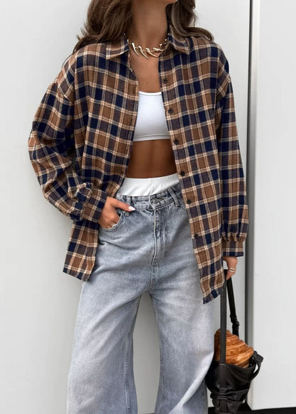 Westwood Plaid - Oversized Flannel Button-Up Shirt