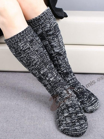 Crew Socks Home Daily Spandex Acrylic Fibers Nylon Basic Casual Classic Warm 1 Pair for Women