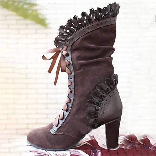 Casual Suede Cowboy Ankle Boots with Heel for Women | Great for Casual Days