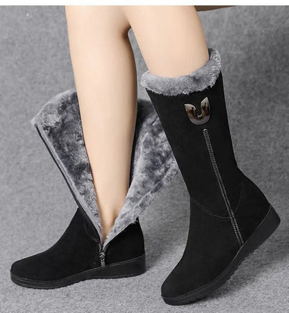 Elegant Flat Suede Boots with Zipper and for Women | Great for Casual Days