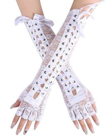 Gloves Fingerless Gloves Party Evening Gift Daily Polyester Simple Casual Sexy 1 Pair for Women