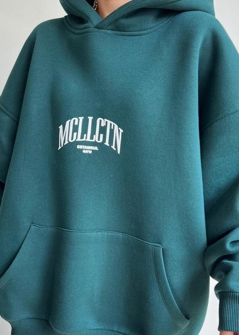 Casual Logo Hoodie - Oversized Long Sleeve Comfort