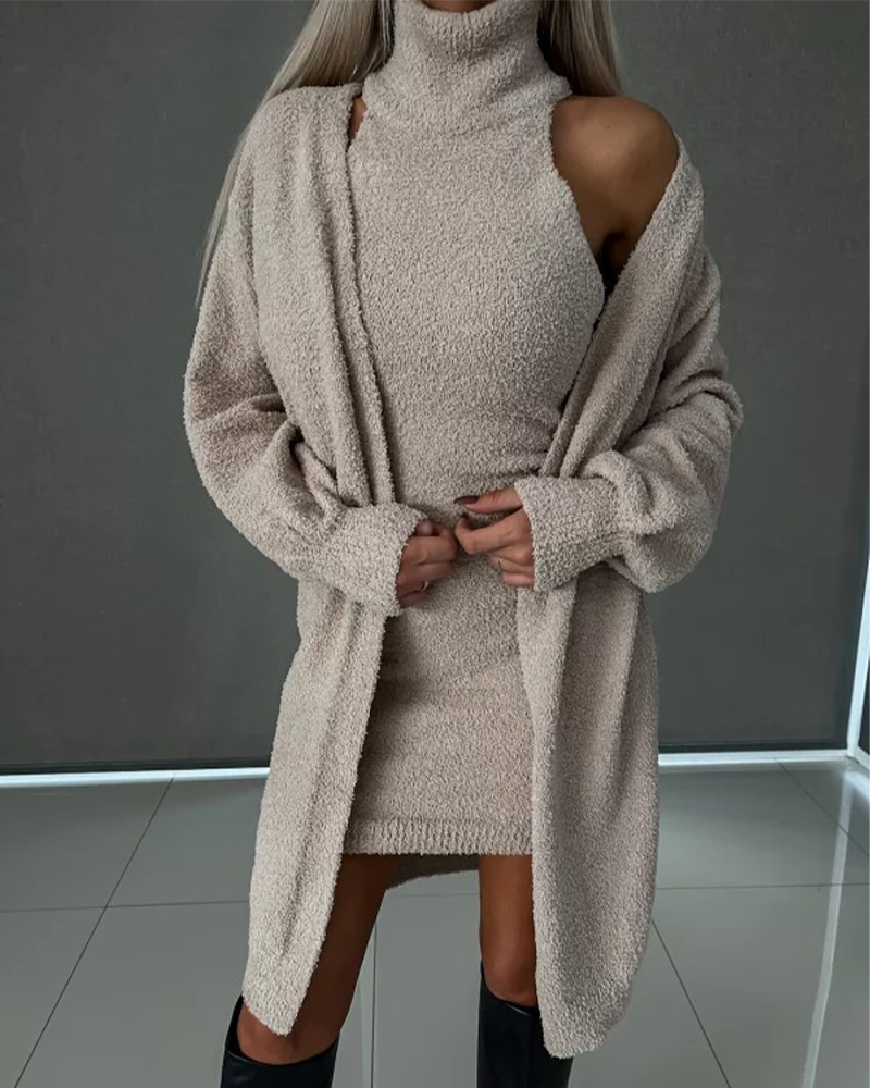Thickened Fur Skirt Set
