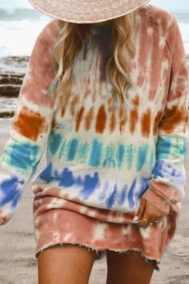 Tie-dye Mini Dress(4 Colors)