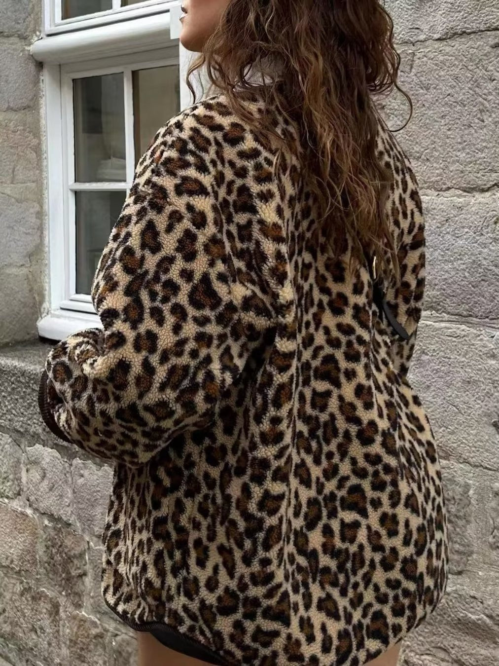 Chic Animal Print  Loose Jacket