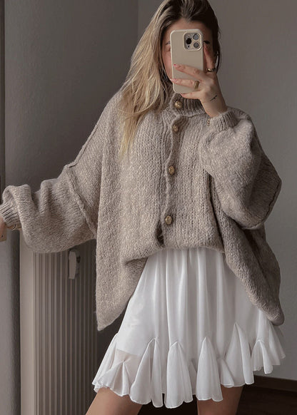 Elora – Oversized Button Front Knit Cardigan