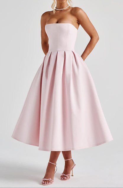 Elena Midi Dress - Blush