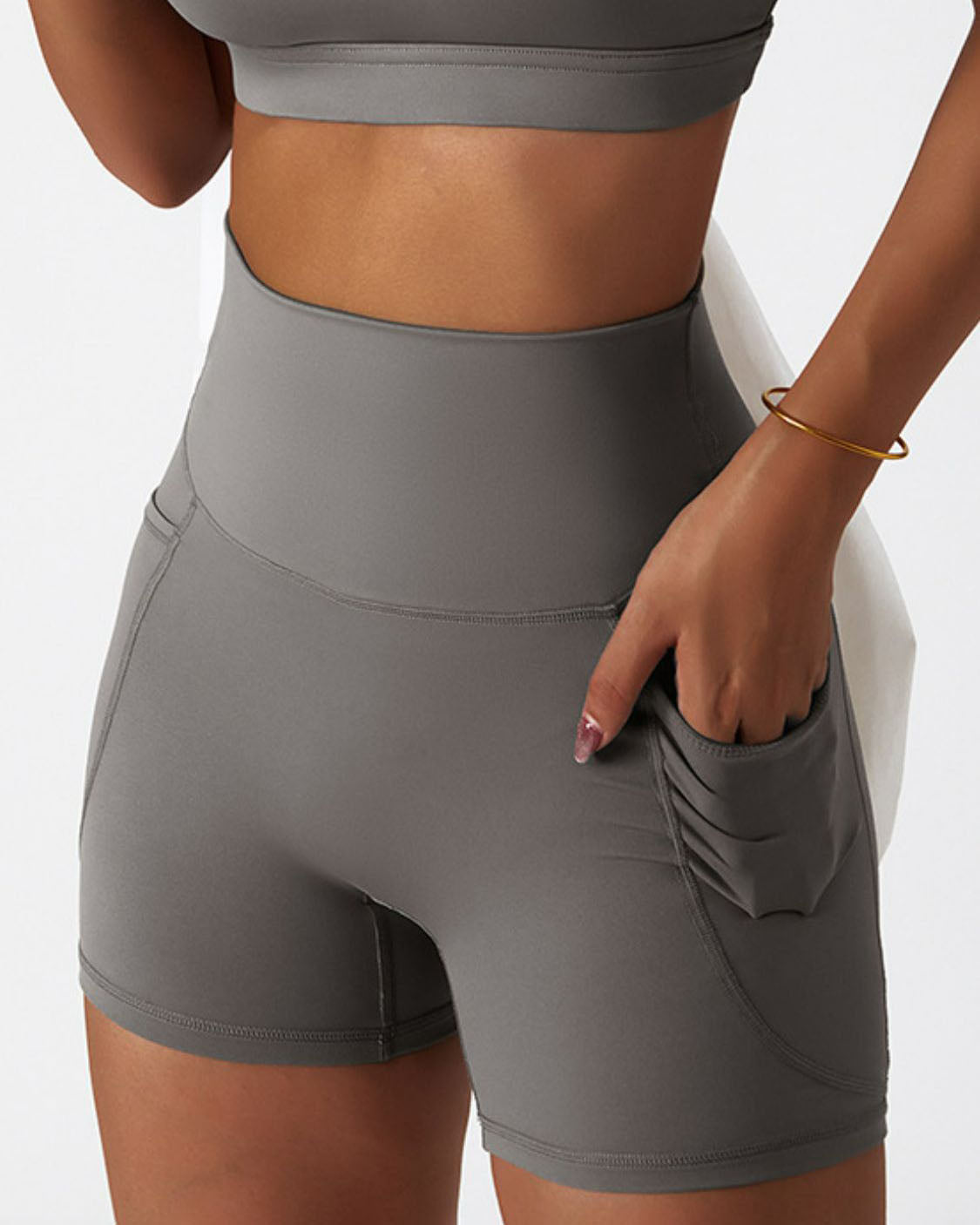 Quick-Dry Biker Shorts with Pockets