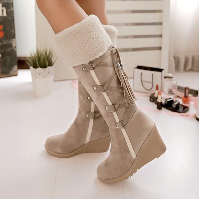 Casual Knee High Suede Boots with Heel for Women | Great for Casual Days