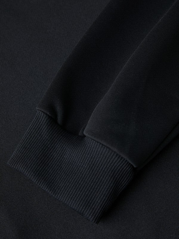 Black Vintage Skull Print Zip Up Oversized Hoodie