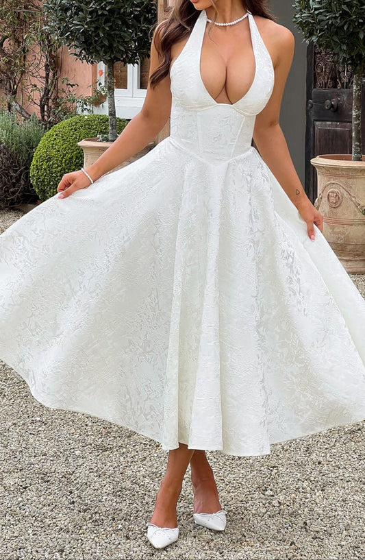 Clara Midi Dress - Ivory