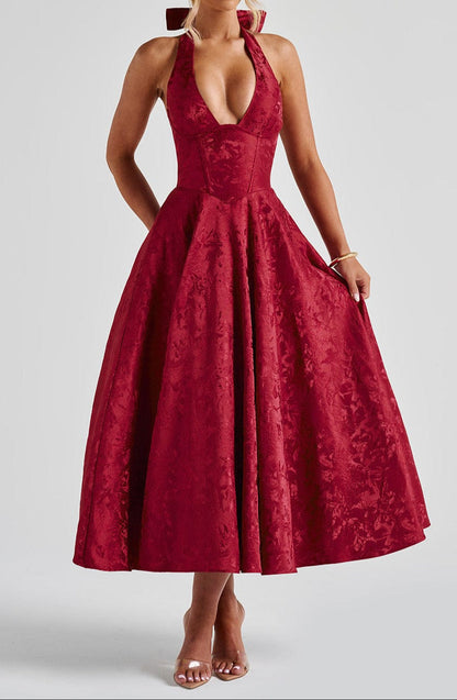 Valentina Midi Dress - Red