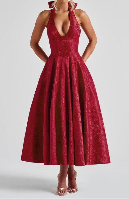 Valentina Midi Dress - Red