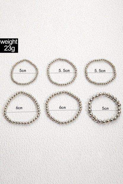 Elegant White Beaded Bracelet with Multi-Layered Design